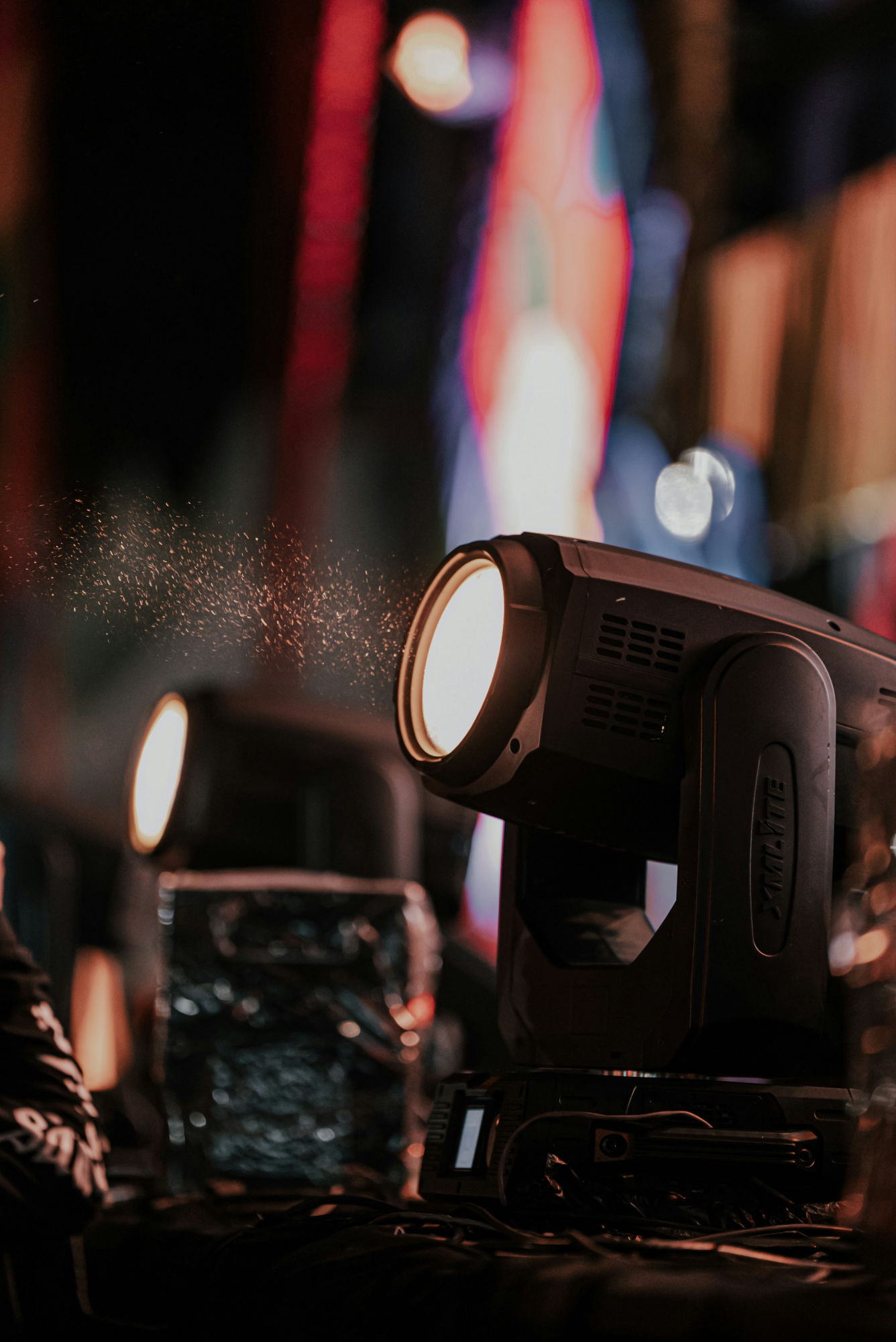 Moving head-lampe på et event